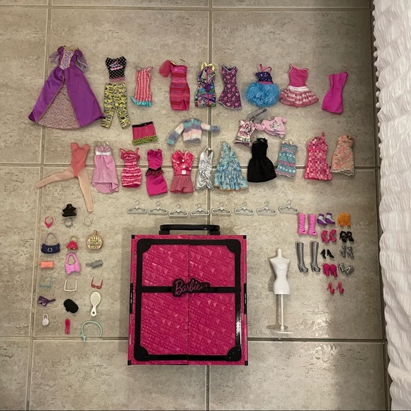 Barbie Other - Barbie Closet with Wardrobe